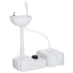 Deals 🧨 Outsunny White 1-Basin HDPE Portable Sink with Recovery Tank 🎉