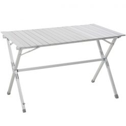 Flash Sale 🧨 Outsunny 27.5-in x 44-in Outdoor Rectangle Aluminum Silver Folding Table ✨