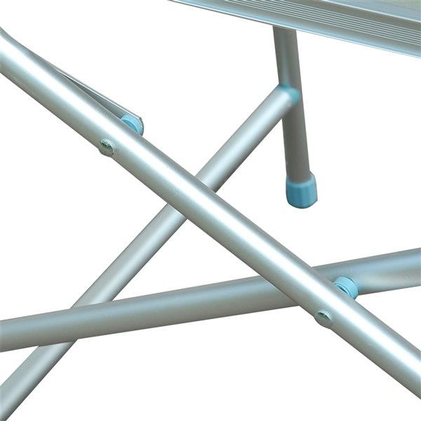 Discount 💯 Outsunny 16-in x 60.83-in Outdoor Rectangle Wood Silver Folding Kitchen Table 😀 - Image 4