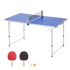 Buy 🎁 Outsunny 63-in Indoor/Outdoor Freestanding Ping Pong Table ⭐