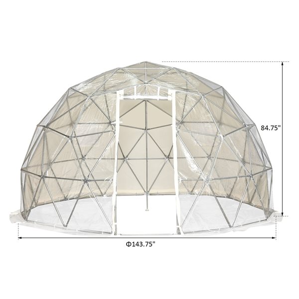 Flash Sale π Outsunny 7.1-ft L x 12-ft W x 12-ft H Dome Greenhouse π - Image 2