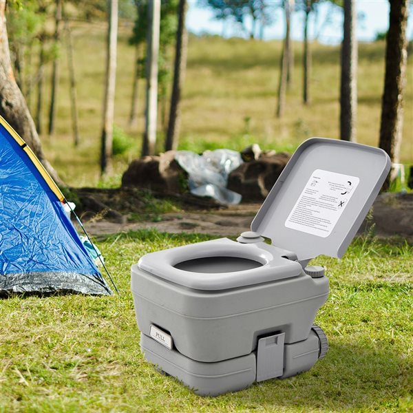 Brand new 🔔 Outsunny Grey Single Square Portable Toilet 👍 - Image 2