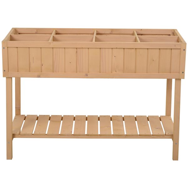 Top 10 🥰 Outsunny 18-in x 43 1/4-in x 30-in Natural Wood Raised Garden Bed with 8 Divided Grids ⭐ - Image 4