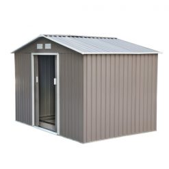 Budget 🎁 Outsunny 6-ft x 9-ft Grey Galvanized Steel Storage Shed ✔️