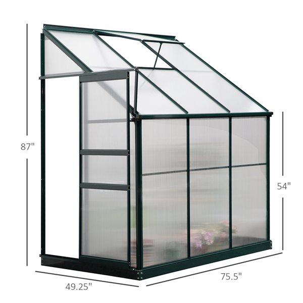 Cheap π Outsunny 6.3-ft L x 4.1-ft W x 7.3-ft H Greenhouse π - Image 3