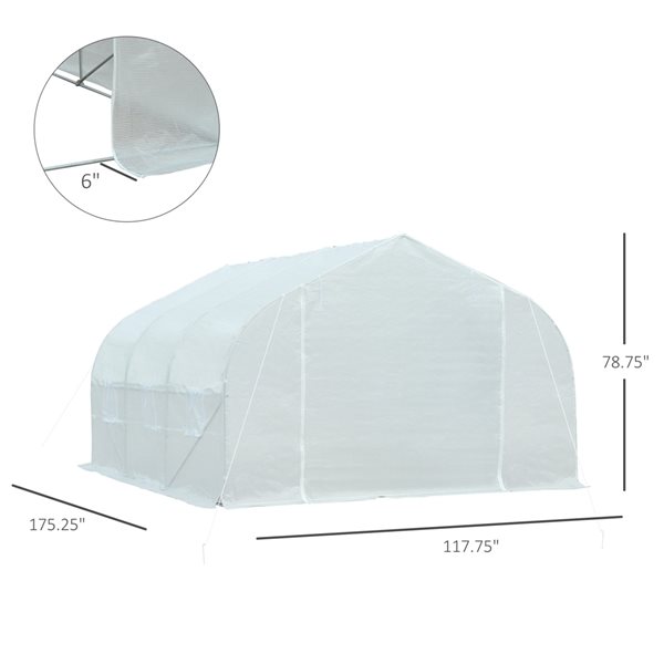 Best Sale 🧨 Outsunny 11.5-ft L x 10-ft W x 7-ft H High Tunnel ⌛ - Image 3