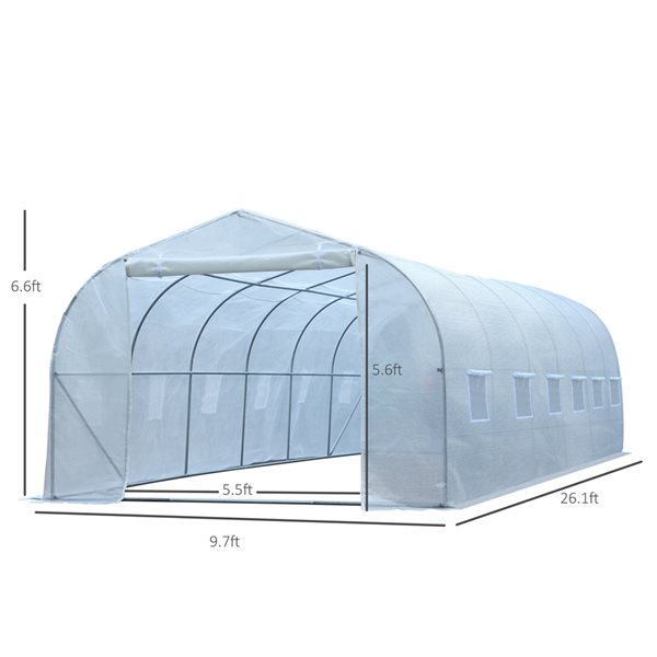 Promo ⭐ Outsunny 26.3-ft L x 9.8-ft W x 7-ft H High Tunnel 🔔 - Image 3