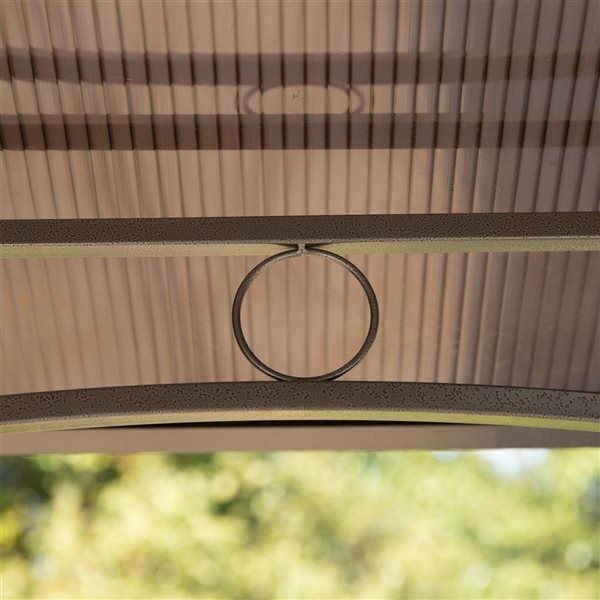 Buy 🛒 Outsunny 4.9-ft x 7.9-ft Brown Metal Rectangle Grill Gazebo with Polycarbonate Roof 👍 - Image 4