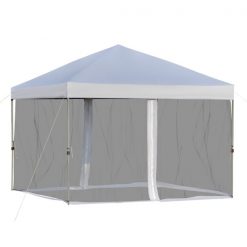 Best Pirce 💯 Outsunny 10-ft Square Silver Foldable Pop-up Canopy with Carrying Bag 🎁