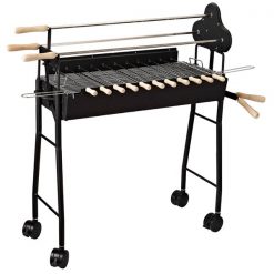 Coupon ✨ Outsunny 12-in Black 2-in-1 Portable Charcoal Grill with Skewers 😀