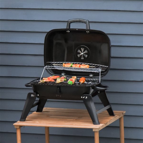 Brand new 🎁 Outsunny 23-in Black Tabletop Kettle Charcoal Grill with Easy-Lift Lid 😍 - Image 2
