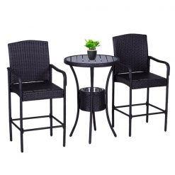 Wholesale 🌟 Outsunny 3-Piece Brown Bistro Patio Set 😀