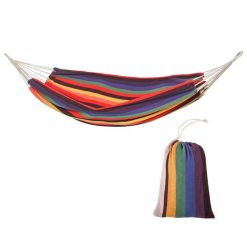 Discount 🌟 Outsunny 114-in x 59-in Multicoloured Polyester Hammock with Transport Bag 🛒