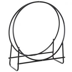 Coupon 🥰 Outsunny 40 1/4-in x 45-in Black Steel Circular Firewood Rack 😍