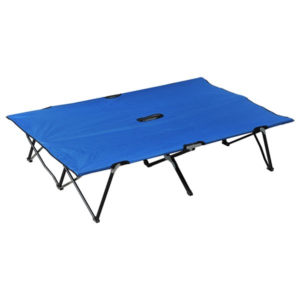 Hot Sale ๐ Outsunny 2-Person Blue Folding Polyester X-Large Cot ๐