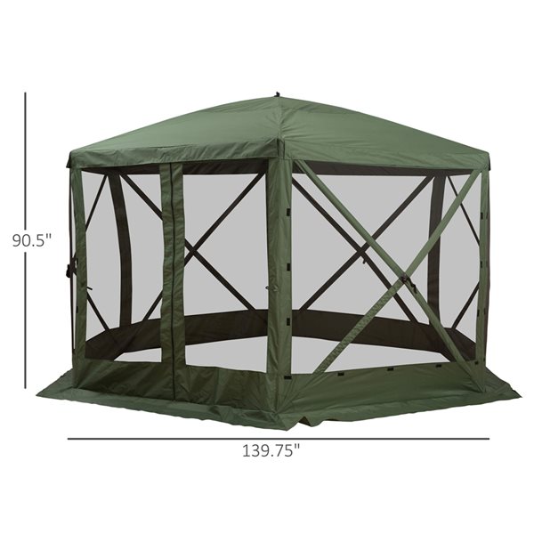 Hot Sale 😀 Outsunny Polyester Camping Tent with Mesh Sidewalls 😍 - Image 3