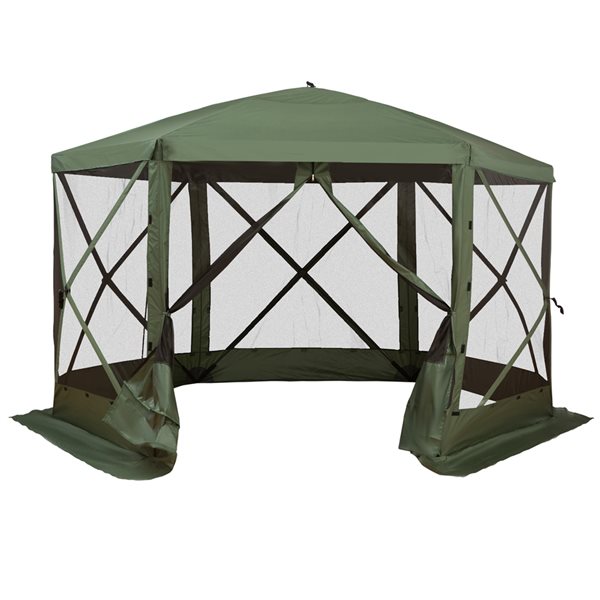 Hot Sale 😀 Outsunny Polyester Camping Tent with Mesh Sidewalls 😍