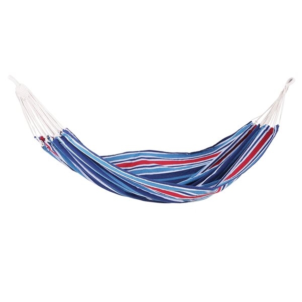 Deals 😀 Outsunny 82.7-in x 59.1-in Blue Cotton 2-Person Portable Hammock 👏