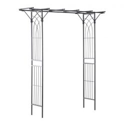 Best deal 😍 Outsunny 20.5-ft W x 82.5-ft H Black Garden Arbour 😍