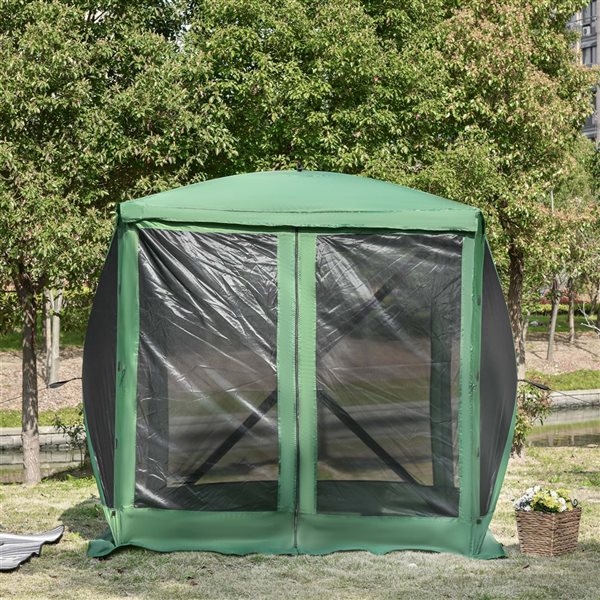 Flash Sale ✨ Outsunny 4-Person Polyester Pop-Up Canopy ✔️ - Image 2