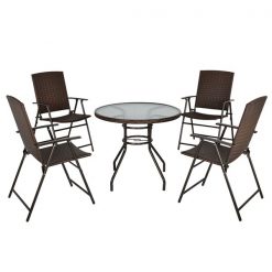 Top 10 💯 Outsunny 5-Piece Brown Frame Patio Dining Set 🧨