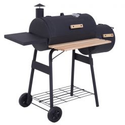 Flash Sale ✨ Outsunny 48-in Black Freestanding 2-Shelf Charcoal Grill with Wheels 🥰