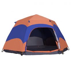 Budget 🔔 Outsunny 6-Person Double Layer Polyester Camping Tent 👍