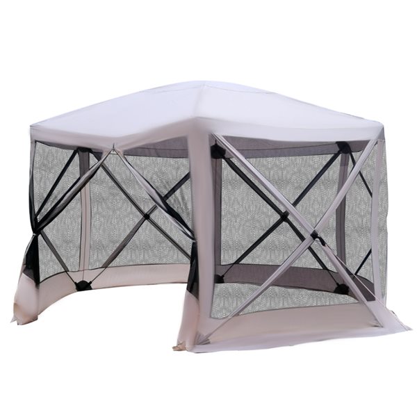Budget 🎁 Outsunny 8-Person Polyester Pop-Up Canopy 🔔