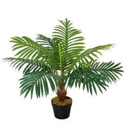 Buy 🔥 Outsunny 23.5-in Green Artificial Tropical Palm Tree with Pot 👍