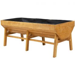 Best Sale 🔔 Outsunny 31.5-in W x 70.75-in L x 28.25-in H Wooden Raised Garden Bed 😀