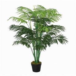 Promo 😍 Outsunny 49.25-in Green Artificial Palm Tree with Pot 🌟