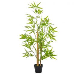 Outlet 🔥 Outsunny 47.25-in Green Artificial Bamboo Tree with Pot ⭐