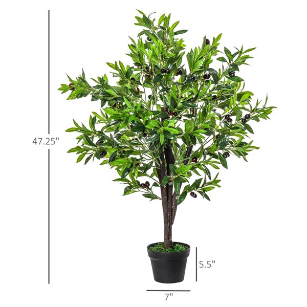 Best deal ⌛ Outsunny 47.25-in Green Artificial Olive Tree ❤️ - Image 3