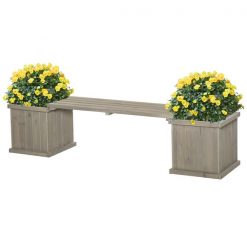 Best deal 🤩 Outsunny 69.25-in x 15.75-in Grey Bench with Garden Bed 👍