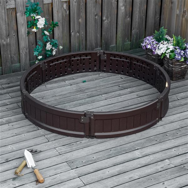Cheap π Outsunny 48.5-in x 48.5-in Brown Round Raised Garden Bed π― - Image 3