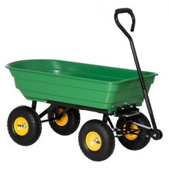 Cheap 😀 Outsunny Garden Cart with Steel Frame Pneumatic Tires 🛒