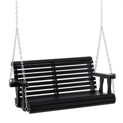 Best reviews of 🎉 Outsunny 2-person Black Wood Outdoor Swing 🧨