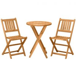Hot Sale π Outsunny Acacia Wood Foldable Patio Bistro Set - 3-Piece βοΈ