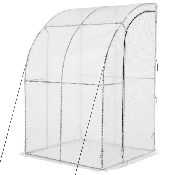 Buy 🤩 Outsunny 4.69-ft L x 3.88-ft W x 6.96-ft H Lean-To Greenhouse 🥰