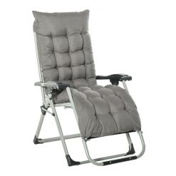 Best reviews of 😍 Outsunny Light Grey Metal Stationary Zero Gravity Chair with Grey Cushioned Seat 👍
