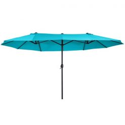 Cheap 🎁 Outsunny 15-ft Aqua Garden Patio Umbrella ✔️
