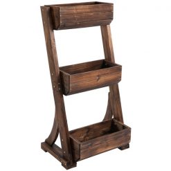 Best reviews of ⌛ Outsunny 46.5-in 3-Tier Brown Outdoor Rectangular Wood Raised Garden Bed 🎁