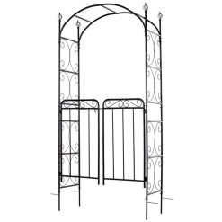 Coupon π Outsunny 3.5-ft W x 7.1-ft H Black Garden Arbour π