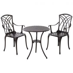 Outlet 🧨 Outsunny Brown Outdoor Patio Furniture Set - 3-Piece 😀