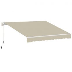 Best reviews of π Outsunny 12-ft x 10-ft Retractable Cream Awning Fabric Replacement with UV Protection π