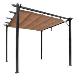 Best reviews of ⌛ Outsunny 156-in W x 117-in L x 93-in H Black Metal Freestanding Pergola - Canopy Included 😉