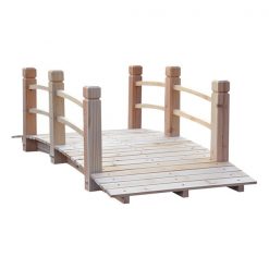 Best Sale β¨ Outsunny 5-ft Natural Wood Cedar Garden Bridge π