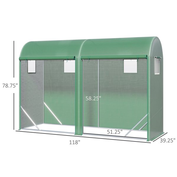Deals โ Outsunny 3.27-ft L x 9.83-ft W x 6.56-ft H High Tunnel ๐ - Image 2