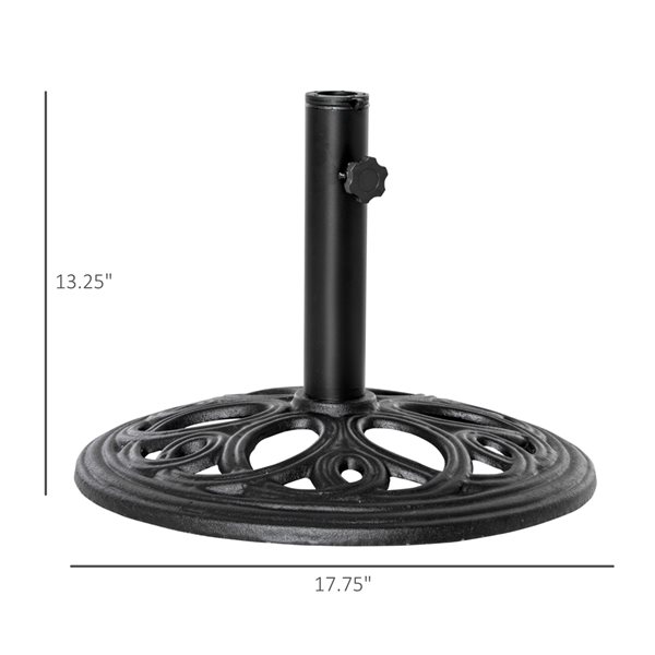 Cheap ๐ Outsunny Black Cast Iron Round Patio Umbrella Base ๐ - Image 3