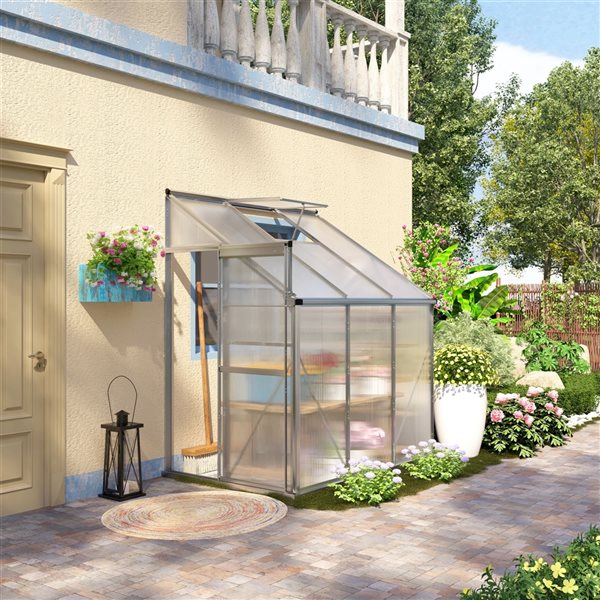 New π Outsunny 6.3-ft L x 4.2-ft W x 7.2-ft H Greenhouse π - Image 4